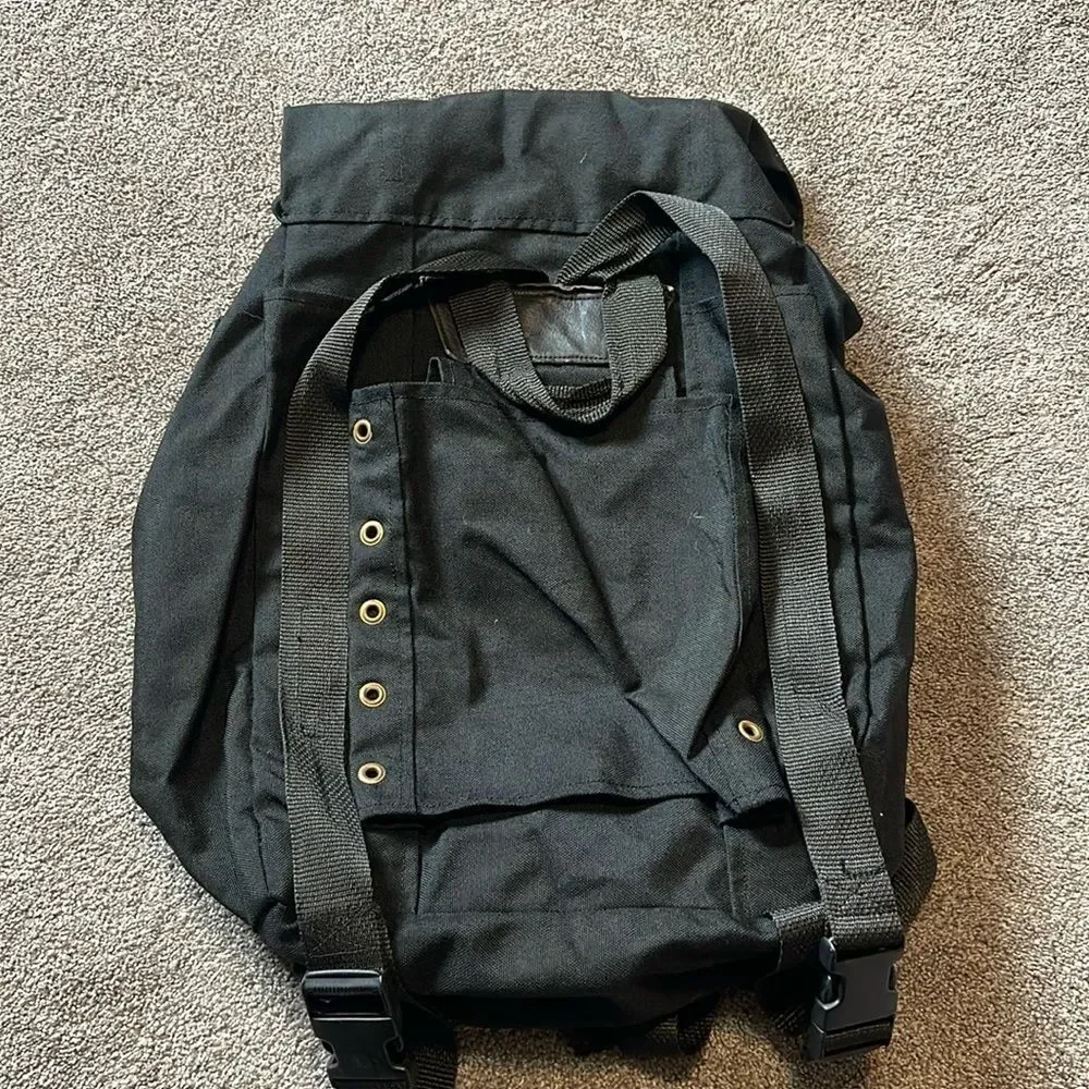 Milwaukee Road Pack Wholesale Slow Road Canvas Backpack with Cover,Duffle Black